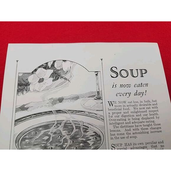 1928 Campbell's "Vegetable Soup for Tastes That Know" Ephemera Vintage Print Ad - Picture 2 of 5